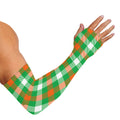 Irish Checkered St. Patrick's Day Print Sun Protection Arm Sleeves