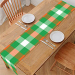 Irish Checkered St. Patrick's Day Print Table Runner