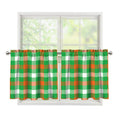 Irish Checkered St. Patrick's Day Print Tier Curtains