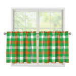 Irish Checkered St. Patrick's Day Print Tier Curtains