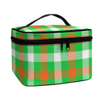 Irish Checkered St. Patrick's Day Print Travel Makeup Bag