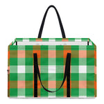 Irish Checkered St. Patrick's Day Print Utility Tote Bag