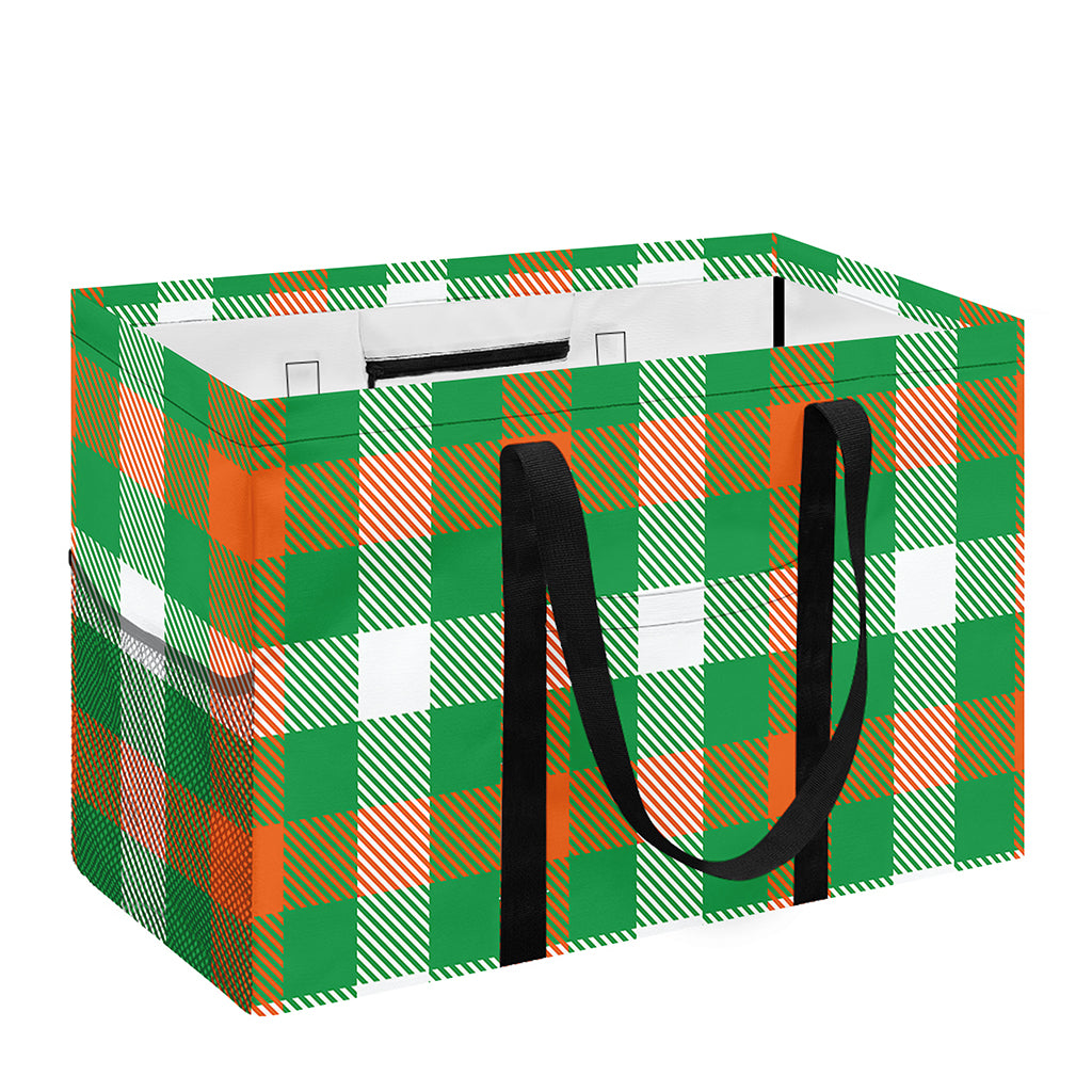 Irish Checkered St. Patrick's Day Print Utility Tote Bag