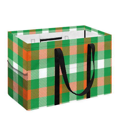 Irish Checkered St. Patrick's Day Print Utility Tote Bag