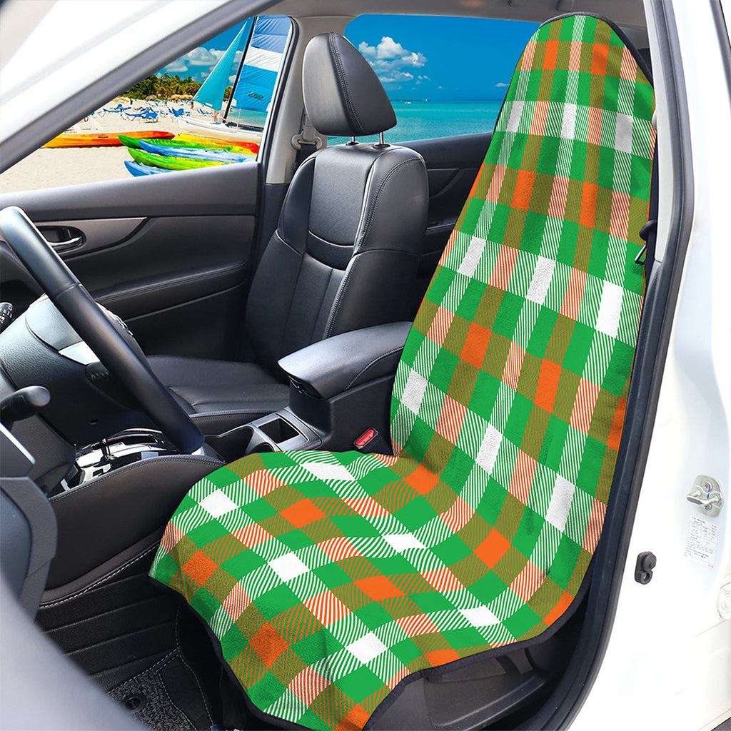 Irish Checkered St. Patrick's Day Print Waterproof Car Seat Cover