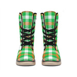 Irish Checkered St. Patrick's Day Print Winter Boots
