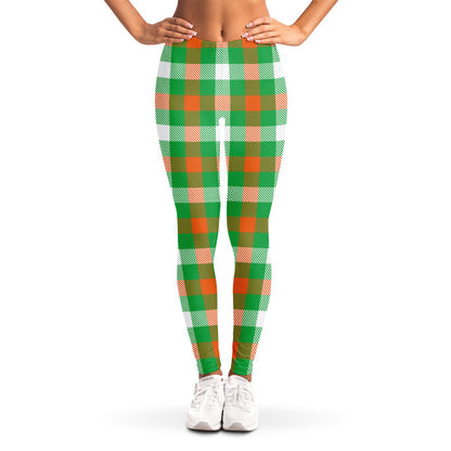 Irish Checkered St. Patrick's Day Print Women's Leggings