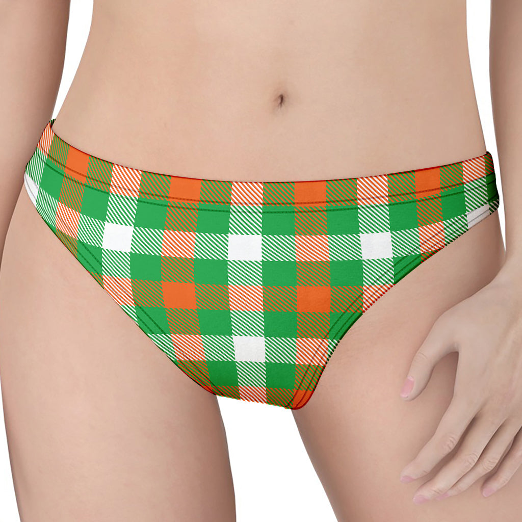 Irish Checkered St. Patrick's Day Print Women's Thong