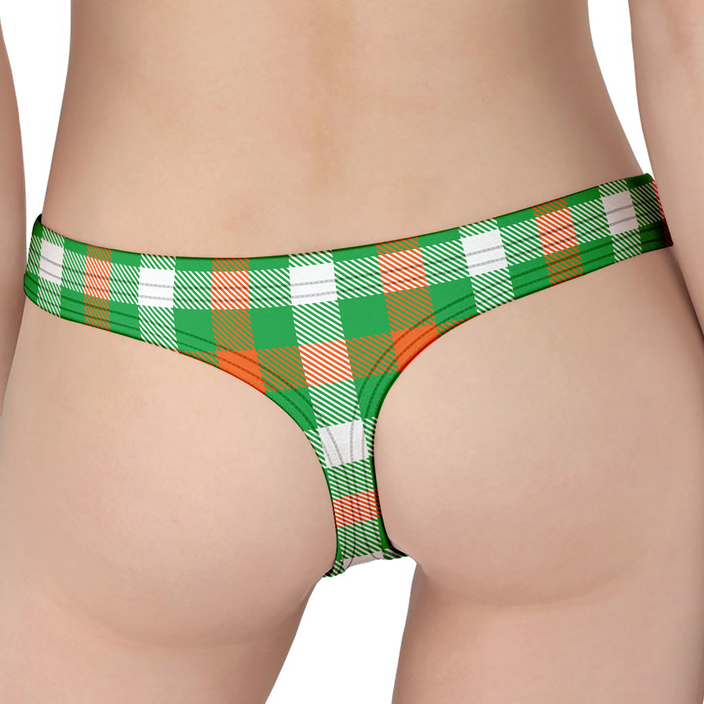 Irish Checkered St. Patrick's Day Print Women's Thong