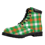 Irish Checkered St. Patrick's Day Print Work Boots