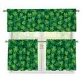 Irish Clover Saint Patrick's Day Print 3 Piece Kitchen Curtains