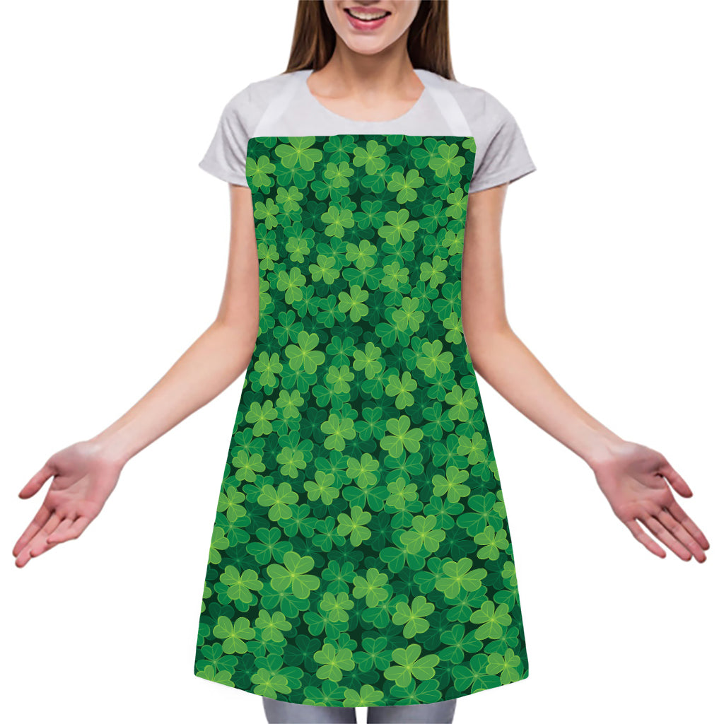 Irish Clover Saint Patrick's Day Print Adjustable Apron