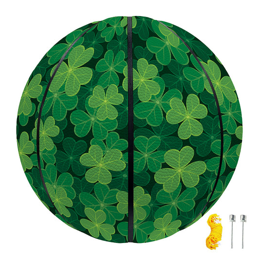 Irish Clover Saint Patrick's Day Print Basketball