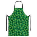 Irish Clover Saint Patrick's Day Print Bib Apron With Pocket
