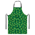 Irish Clover Saint Patrick's Day Print Bib Apron With Pocket