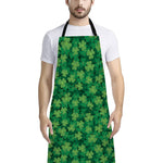 Irish Clover Saint Patrick's Day Print Bib Apron With Pocket