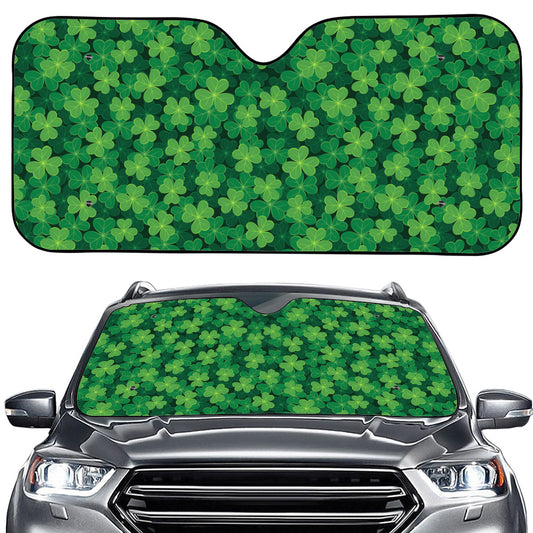 Irish Clover Saint Patrick's Day Print Car Windshield Sun Shade