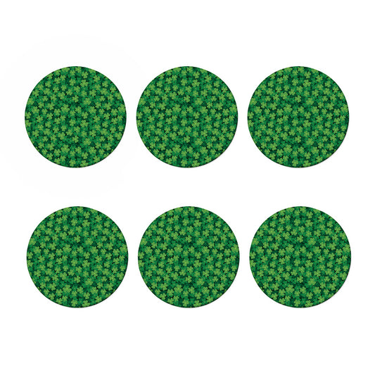 Irish Clover Saint Patrick's Day Print Coaster Set