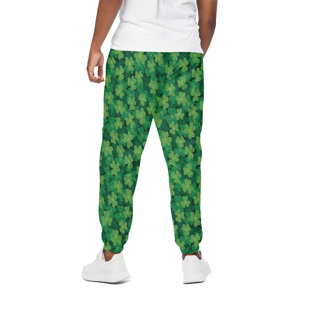 Irish Clover Saint Patrick's Day Print Cotton Pants