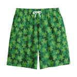 Irish Clover Saint Patrick's Day Print Cotton Shorts