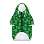 Irish Clover Saint Patrick's Day Print Dog Zip Up Hoodie