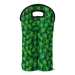 Irish Clover Saint Patrick's Day Print Double Neoprene Wine Tote