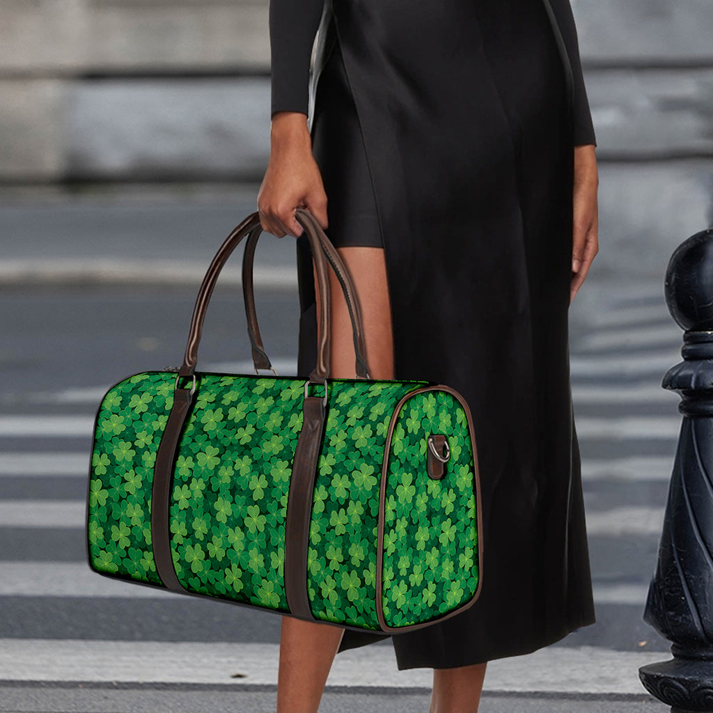 Irish Clover Saint Patrick's Day Print Duffle Bag