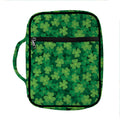 Irish Clover Saint Patrick's Day Print Front Pocket Bible Bag