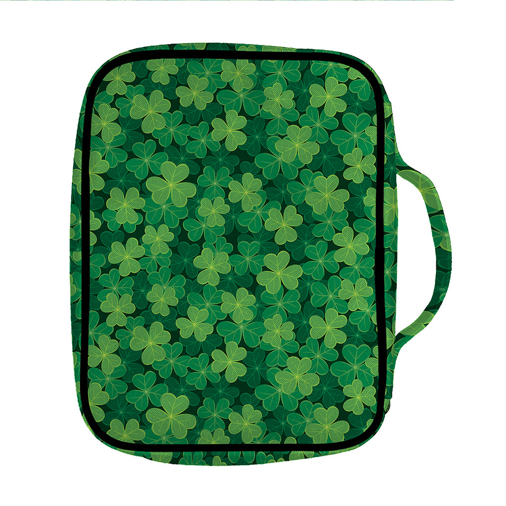 Irish Clover Saint Patrick's Day Print Front Pocket Bible Bag