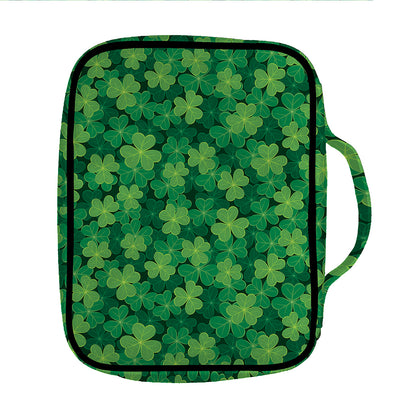 Irish Clover Saint Patrick's Day Print Front Pocket Bible Bag