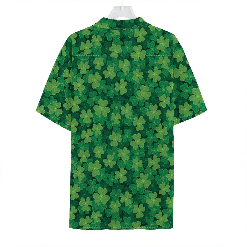 Irish Clover Saint Patrick's Day Print Hawaiian Shirt