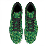 Irish Clover Saint Patrick's Day Print High Top Leather Sneakers