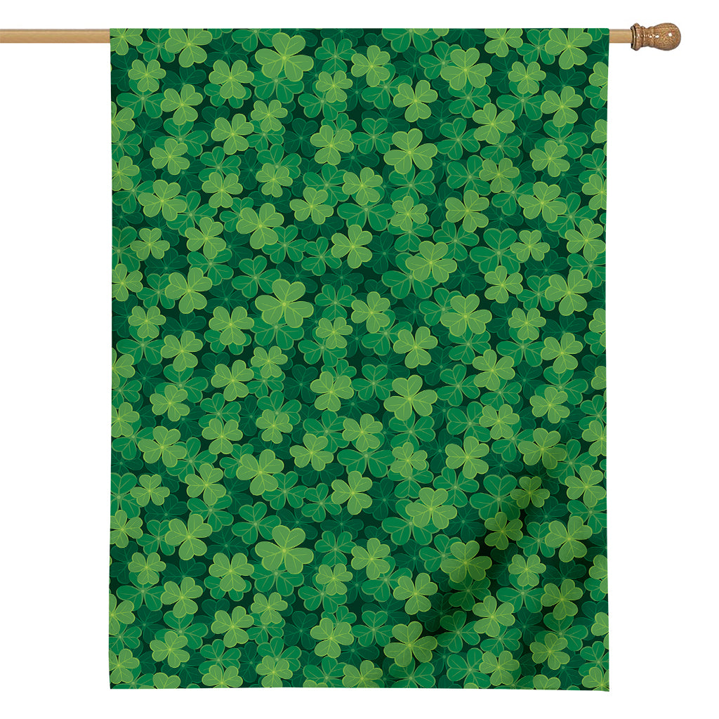 Irish Clover Saint Patrick's Day Print House Flag
