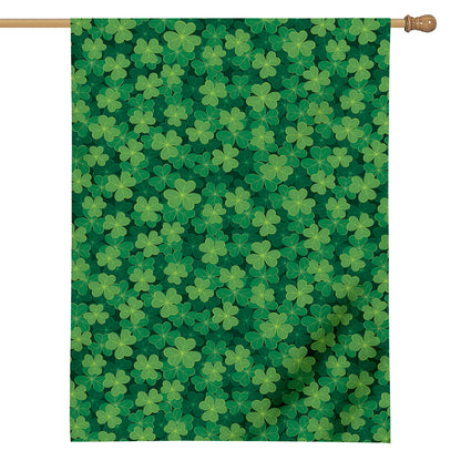 Irish Clover Saint Patrick's Day Print House Flag