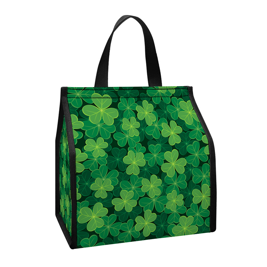 Irish Clover Saint Patrick's Day Print Insulated Lunch Tote