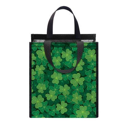 Irish Clover Saint Patrick's Day Print Insulated Lunch Tote