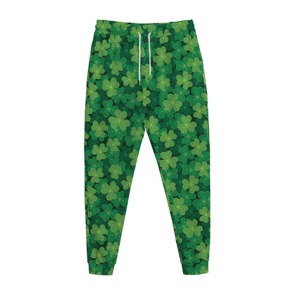 Irish Clover Saint Patrick's Day Print Jogger Pants