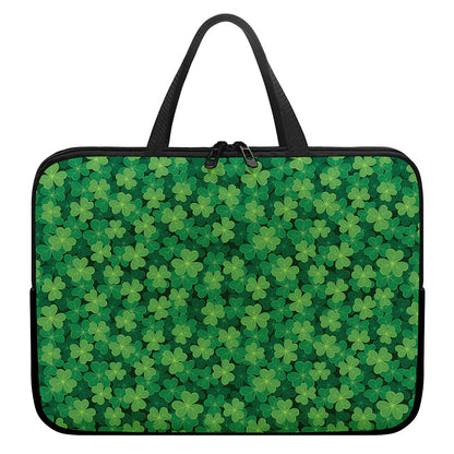 Irish Clover Saint Patrick's Day Print Laptop Sleeve With Handle