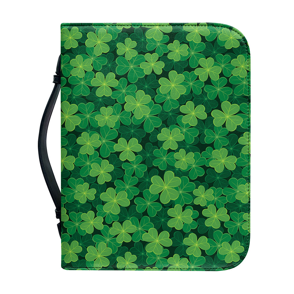 Irish Clover Saint Patrick's Day Print Leather Bible Cover