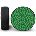 Irish Clover Saint Patrick's Day Print Leather Spare Tire Cover