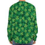 Irish Clover Saint Patrick's Day Print Long Sleeve Baseball Jersey
