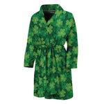 Irish Clover Saint Patrick's Day Print Men's Bathrobe
