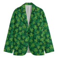 Irish Clover Saint Patrick's Day Print Men's Blazer
