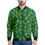 Irish Clover Saint Patrick's Day Print Men's Bomber Jacket