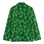 Irish Clover Saint Patrick's Day Print Men's Cotton Blazer