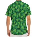 Irish Clover Saint Patrick's Day Print Men's Deep V-Neck Shirt