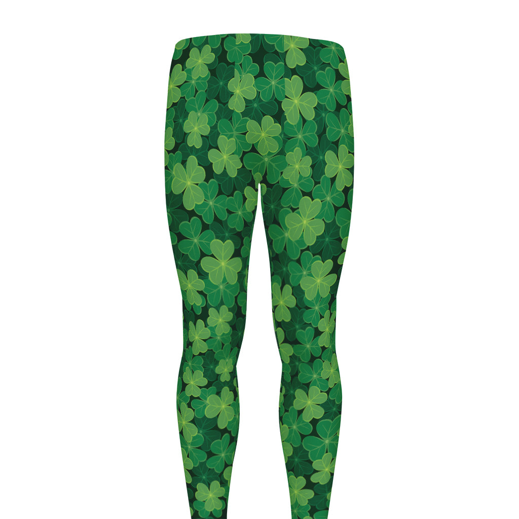 Irish Clover Saint Patrick's Day Print Men's leggings