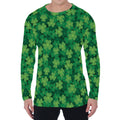 Irish Clover Saint Patrick's Day Print Men's Long Sleeve T-Shirt