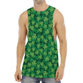 Irish Clover Saint Patrick's Day Print Men's Muscle Tank Top
