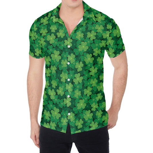 Irish Clover Saint Patrick's Day Print Men's Shirt